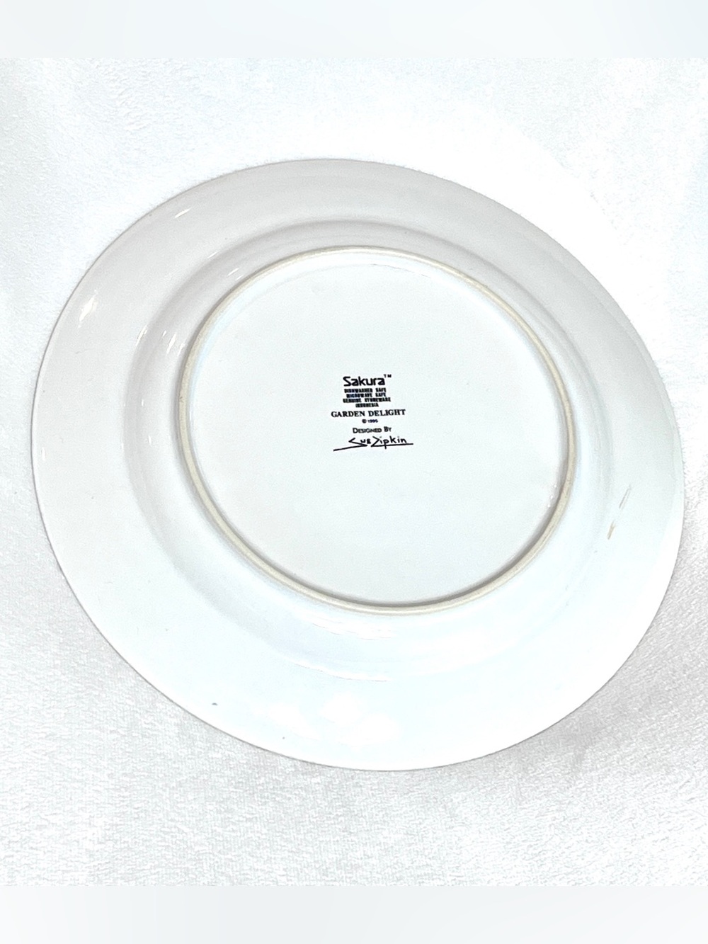 Vintage 1995 Sakura "Garden Delight" Dinner Plate by Sue Zipkin – Stoneware - Picture 2 of 2